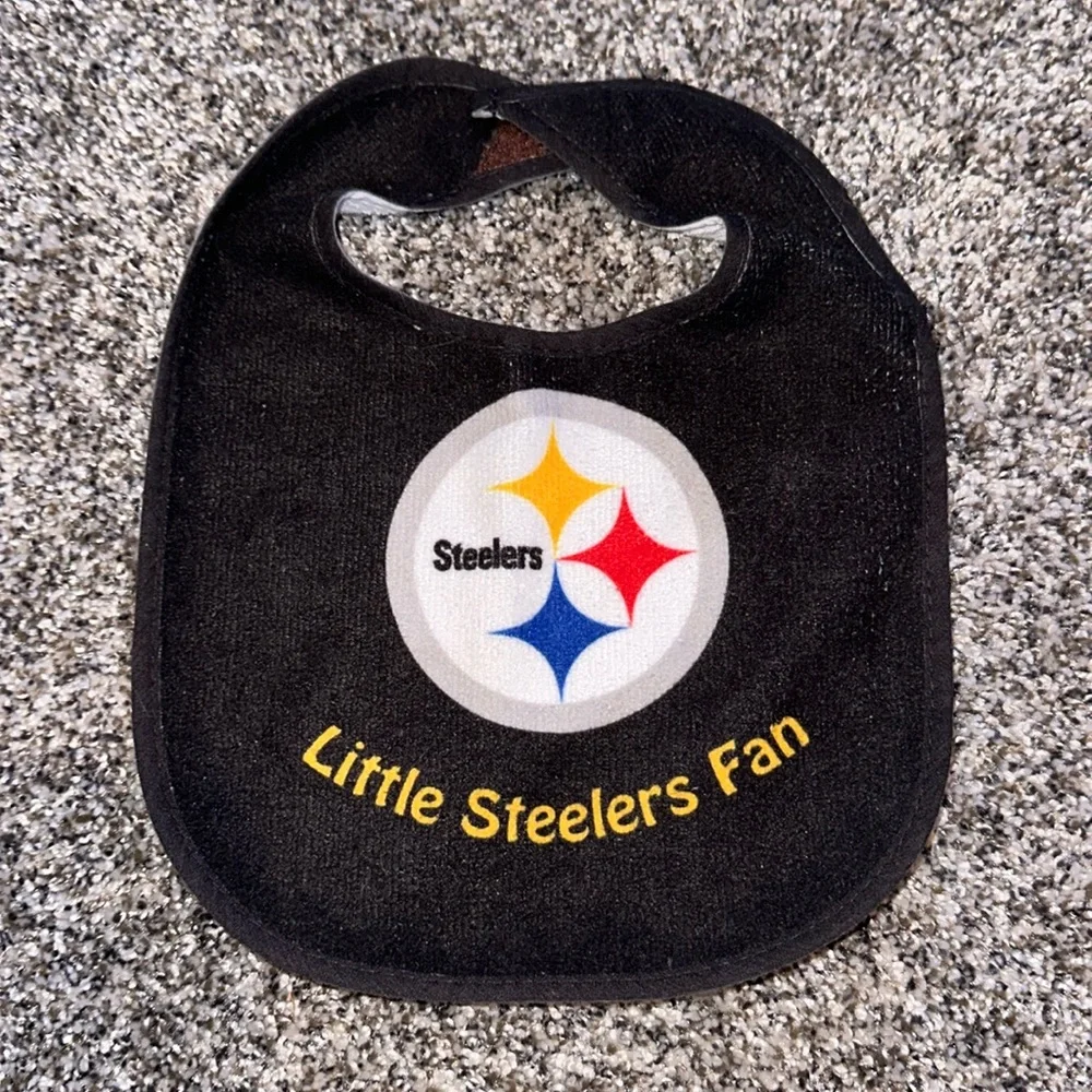 Little Steelers Fan Black Bib Unisex Great Condition